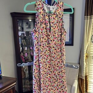 Athleta Multicolor Floral Zip-Front Top